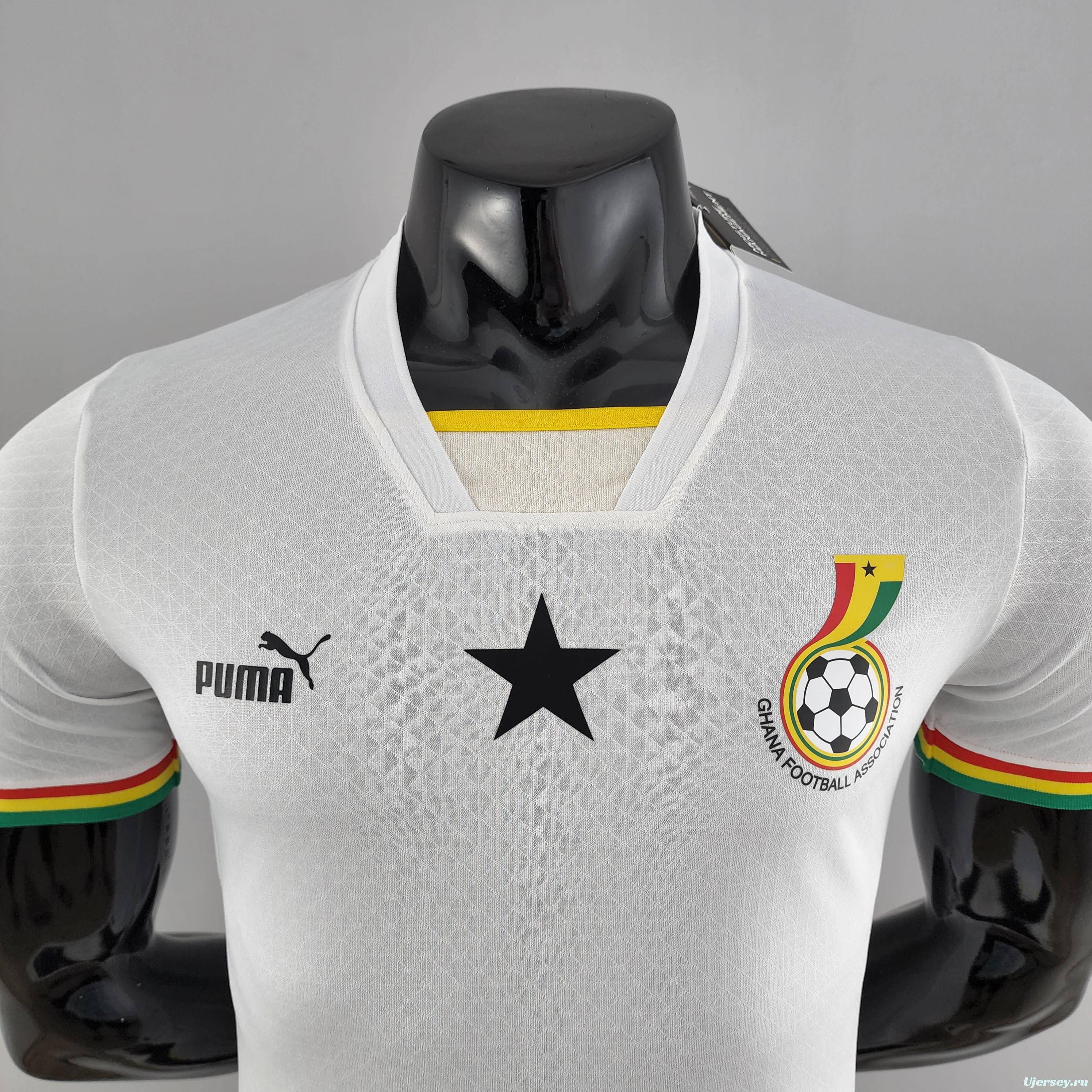 Player Version 2022 Ghana Home Soccer Jersey