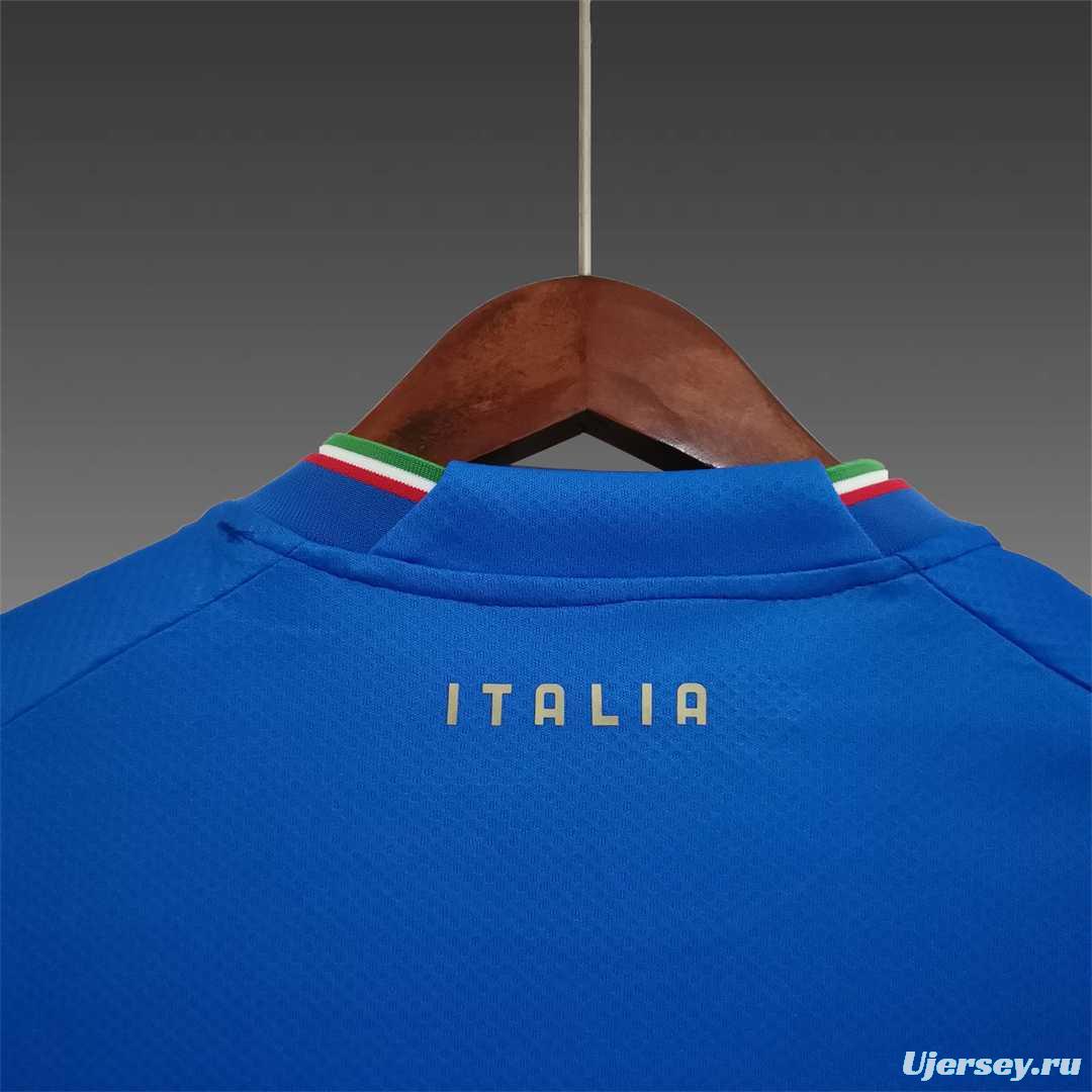 2022 Italy Home Soccer Jersey With Nations League Patch