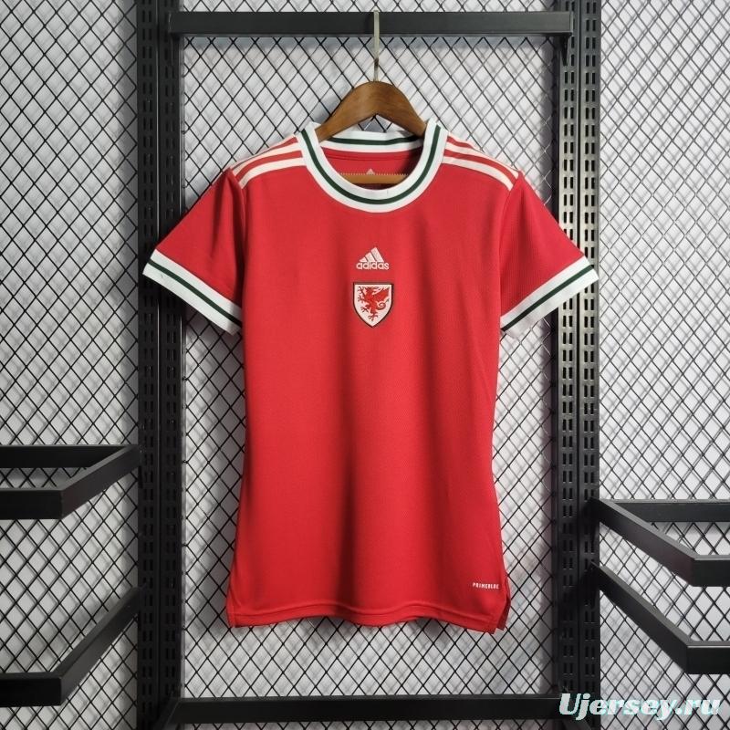 2022 Woman Wales Home Soccer Jersey