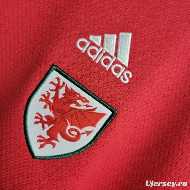 2022 Woman Wales Home Soccer Jersey