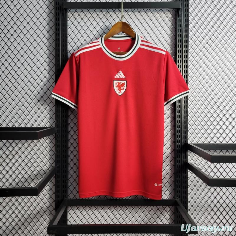 2022 Wales Home Soccer Jersey