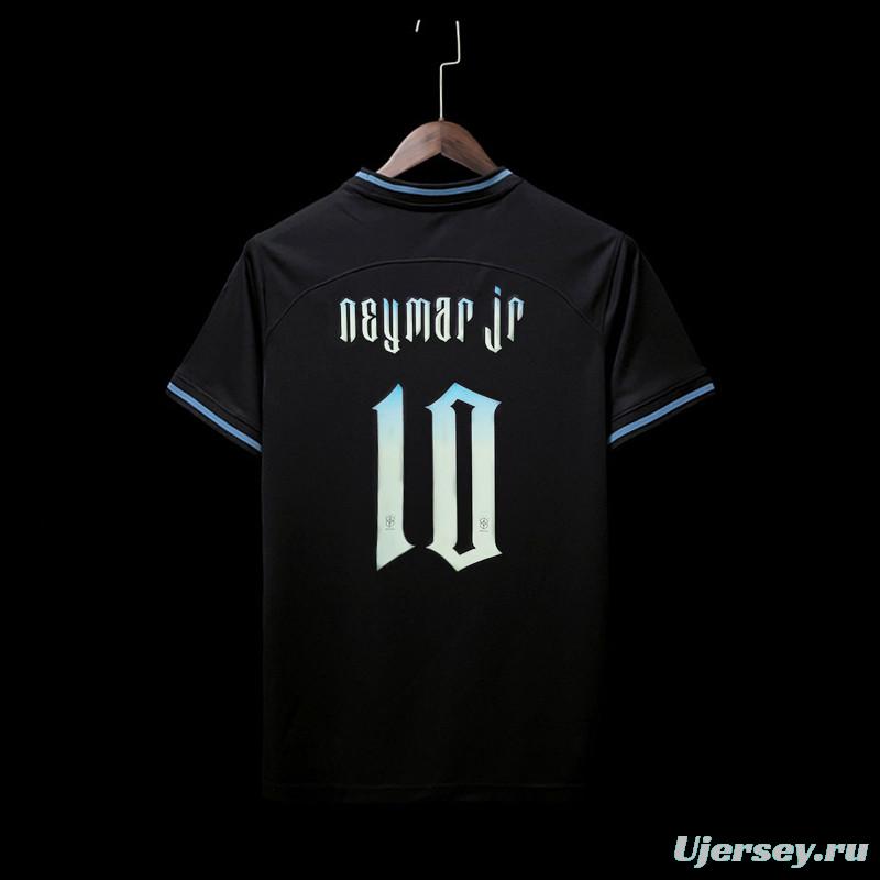 2022 Brazil Black Neymar JR #10 Printing Jersey