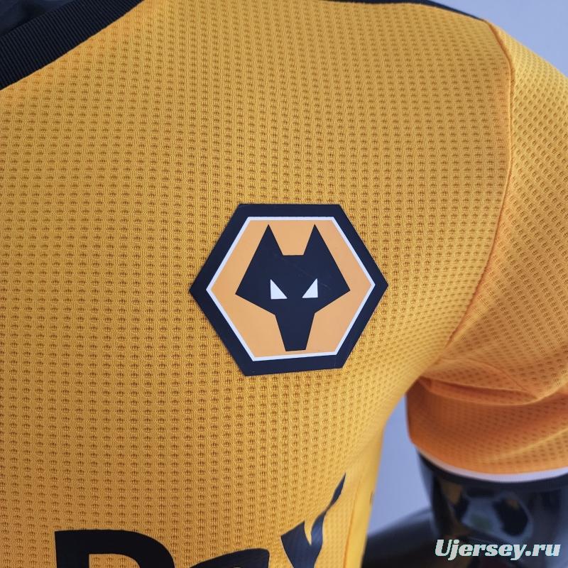 Player Version 22/23 Wolverhampton Wanderers Home Soccer Jersey