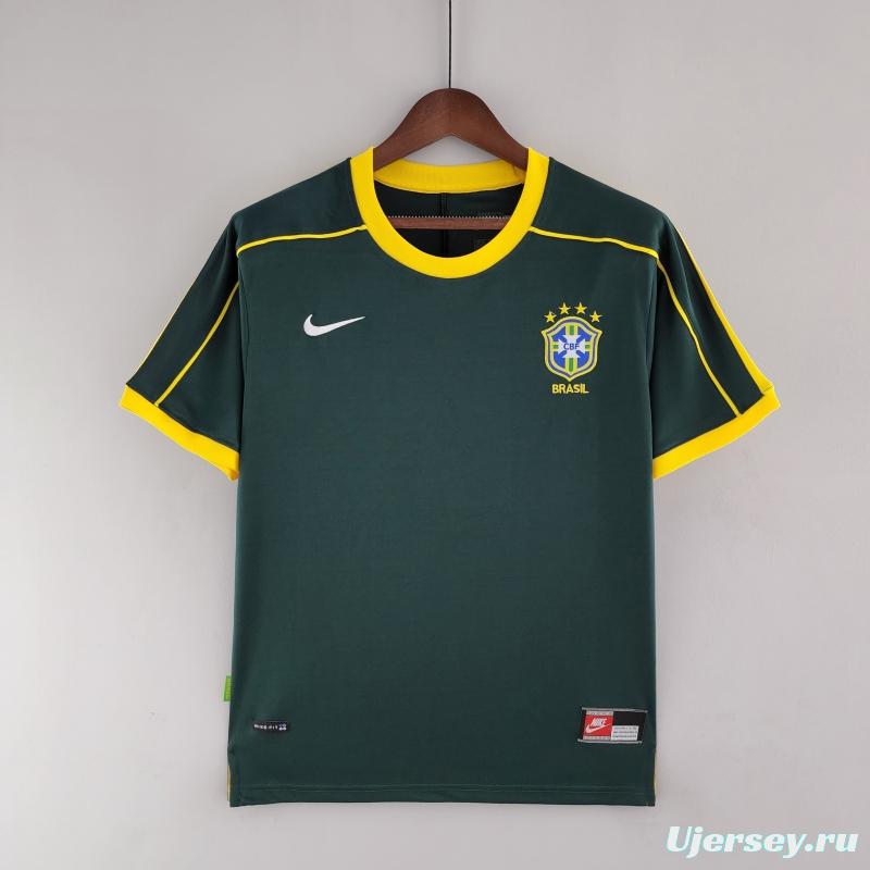 Retro Goalkeeper Brazil 1998 Dark Green Jersey