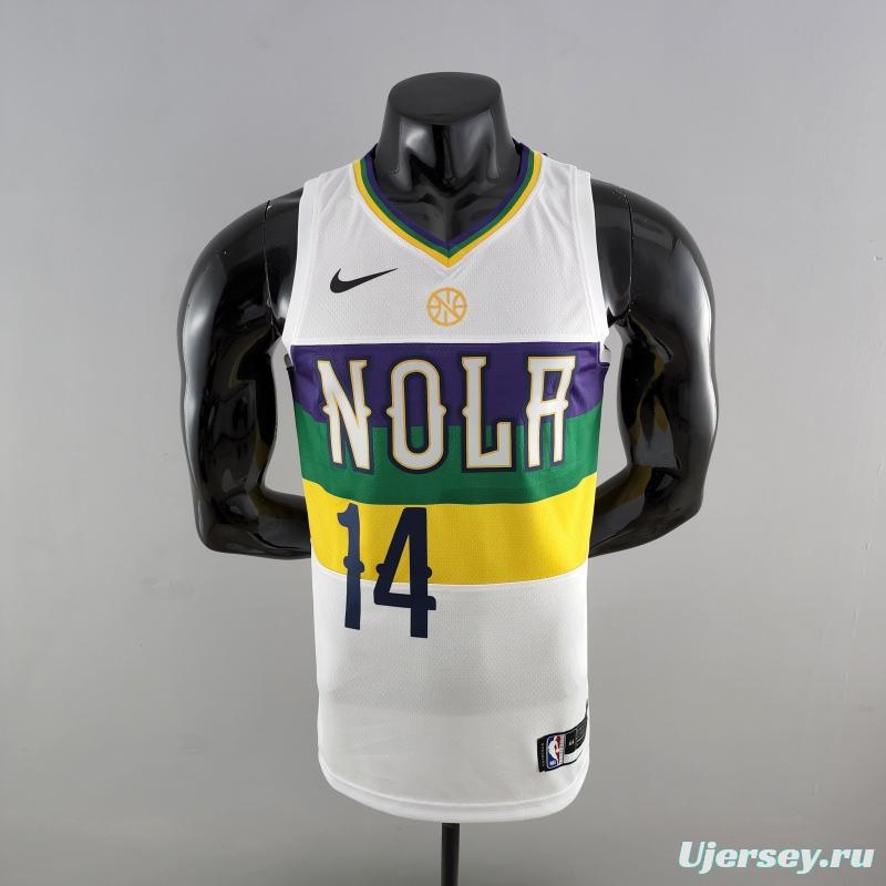 2018 New Orleans Pelicans INGRAM #14 Urban Edition White NBA Jersey