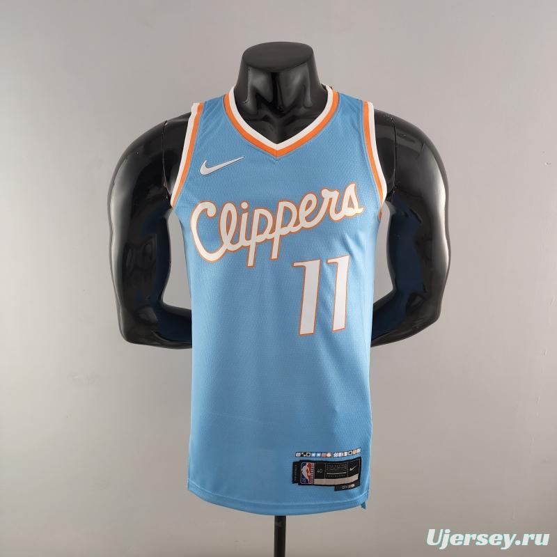 2022 WALL#11 Los Angeles Clippers City Edition NBA Jersey Blue