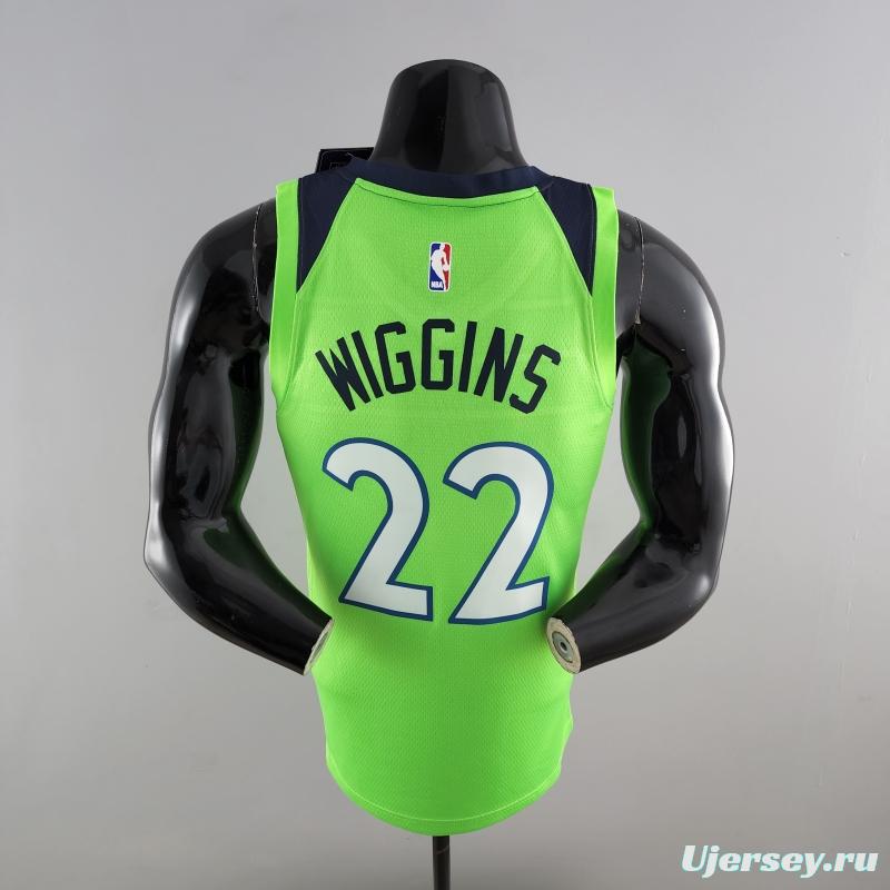 Minnesota Timberwolves Wiggins#22 Air Jordan NBA Jersey Blue