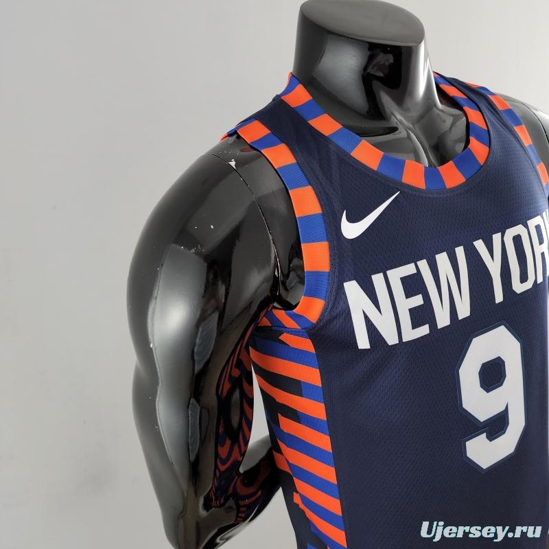 New York Knicks Barrett #9 Striped NBA Jersey