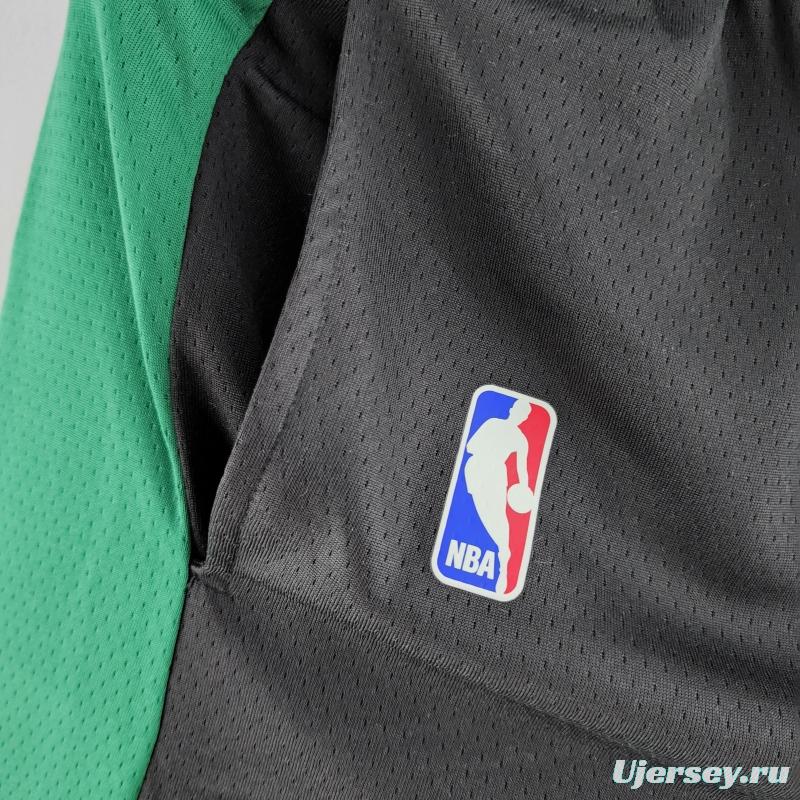 Boston Celtics NBA Shorts Black Green Trim