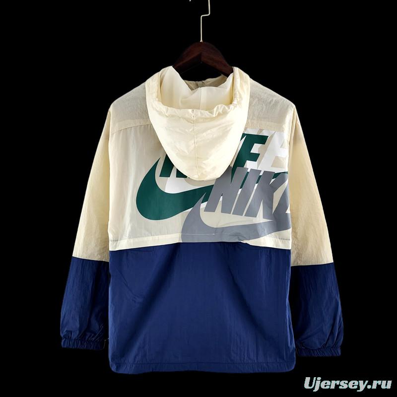 2022 NIKE Windbreaker Nike Beige Blue