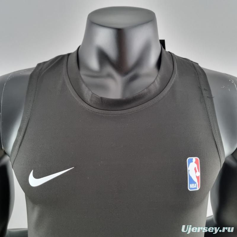 2022 Nike/NBA Pure Black Vest Shirts #K000201