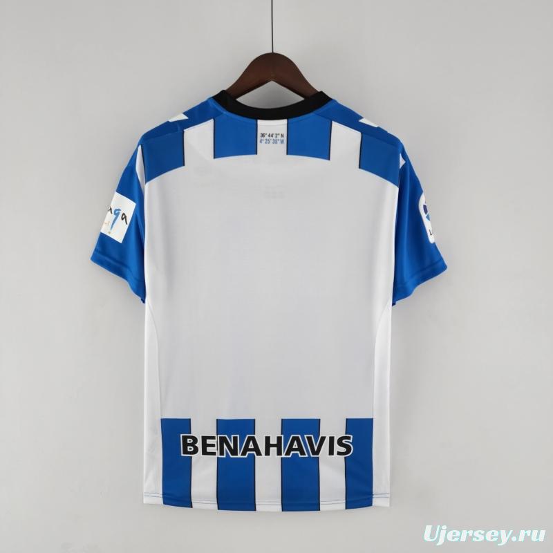 22/23 Malaga Home Soccer Jersey