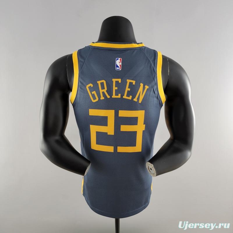 2018 GREEN #23 Golden State Warriors Grey NBA Jersey