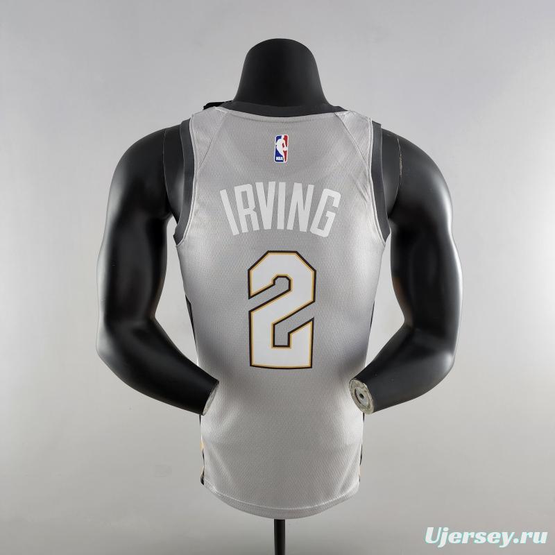 2018 Irving #2 Cleveland Cavaliers Grey NBA Jersey