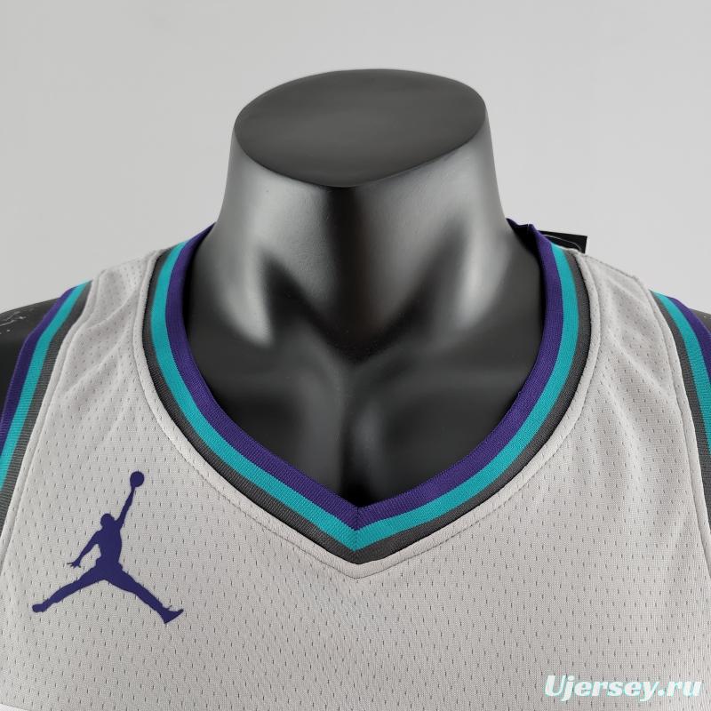 2019 NBA Oubre Jr. #12 Charlotte Hornets Grey Jersey