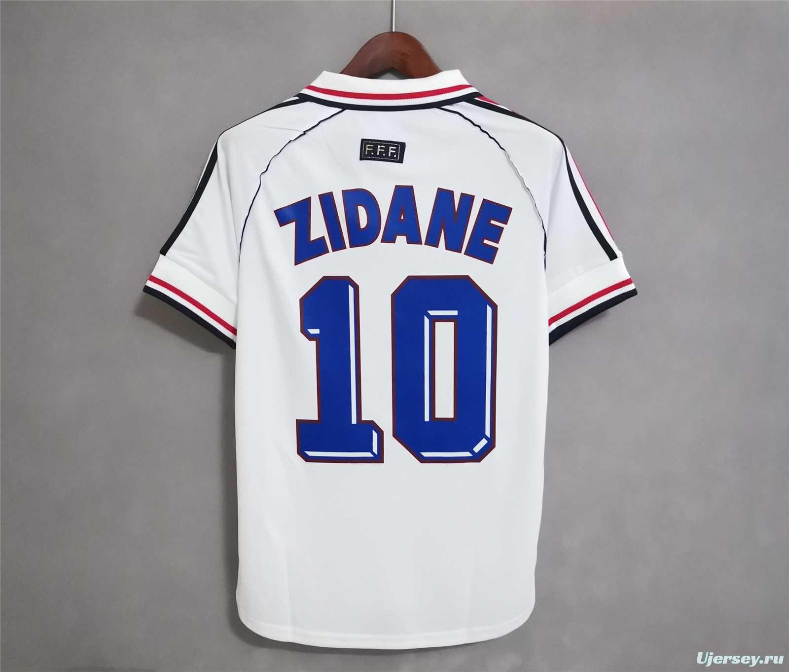 Retro 1998 France Away White Soccer Jersey