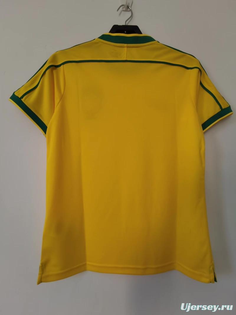 Retro 1998 Brazil Home Soccer Jersey