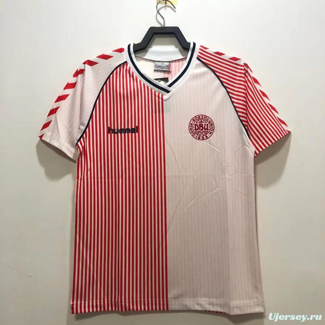 Retro 1986 Denmark Away Soccer Jersey