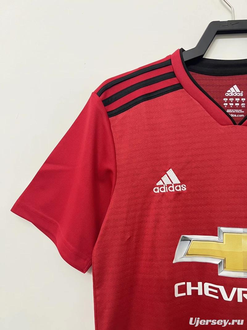 Retro 18/19 Manchester United Home Soccer Jersey