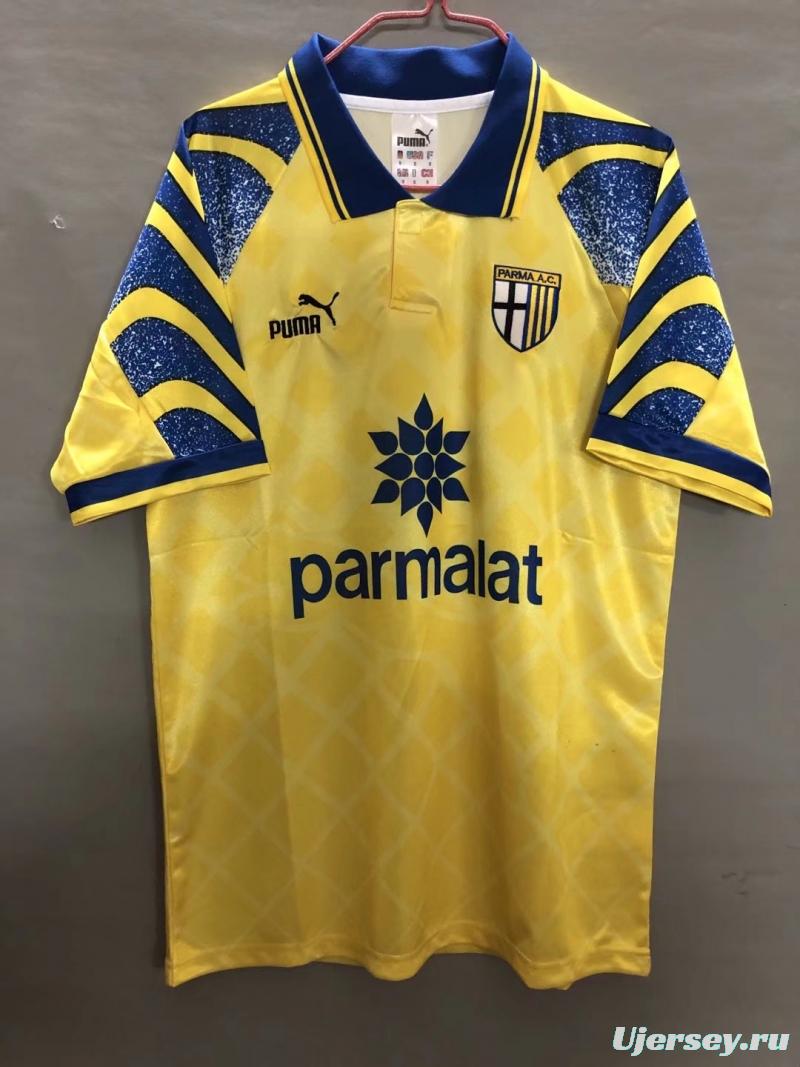 Retro 95/97 Parma Away Yellow Soccer Jersey