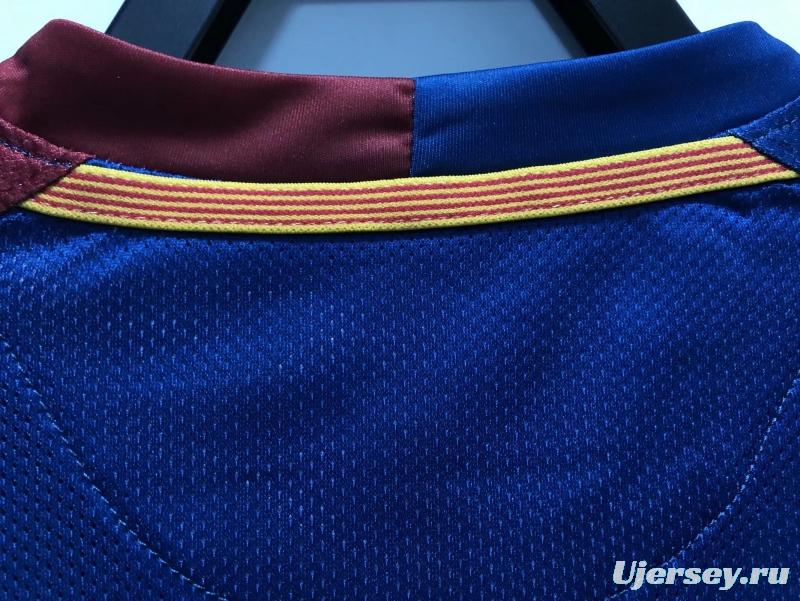 Retro 08/09 Barcelona Home Champions Version Soccer Jersey