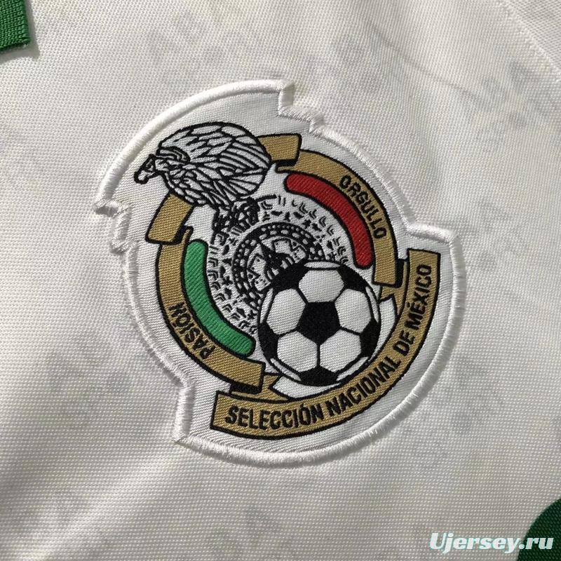 Retro 1995 Mexico Away White Soccer Jersey