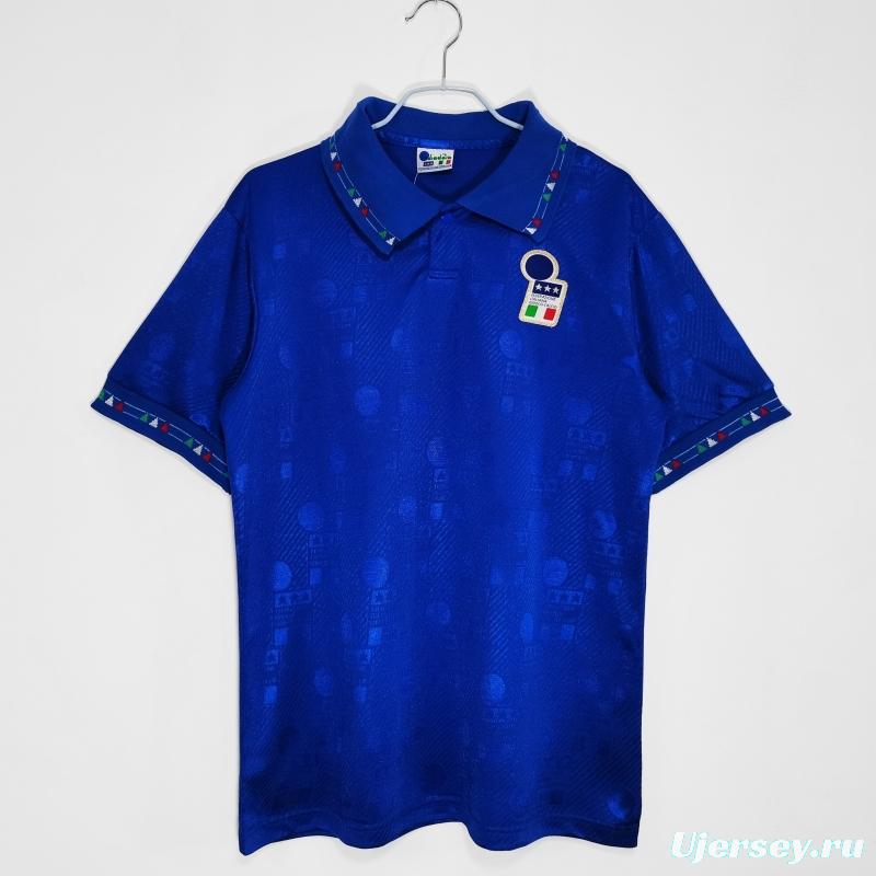 Retro 1994 Italy Home Soccer Jersey