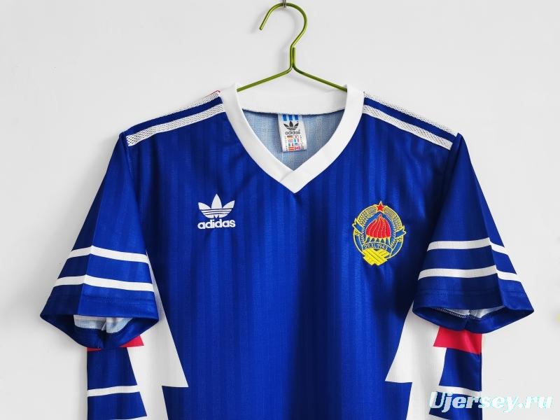 Retro 1990 Yugoslavia Home Soccer Jersey