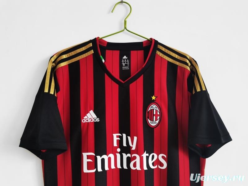 Retro 2013/14 AC Milan Home Soccer Jersey