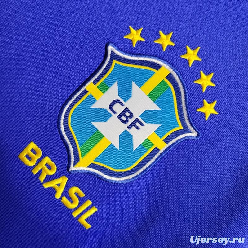 2022 Brazil Away National Team World Cup Soccer Jersey With Special Dragon Namesets