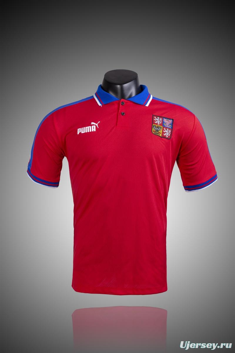 Retro 1996 Czech Republic Home Soccer Jersey