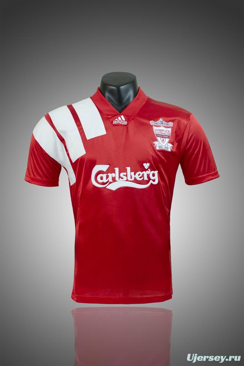 Retro 92/93 Liverpool Home Soccer Jersey