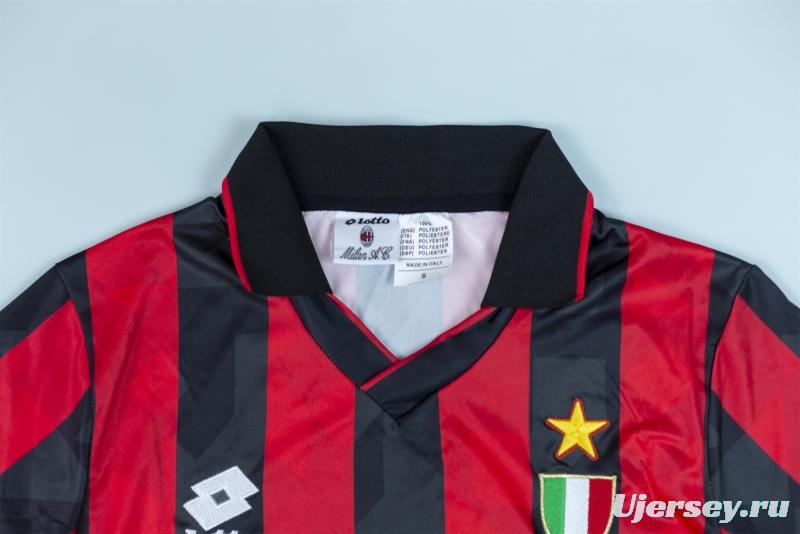 RETRO 92/94 AC Milan Home Soccer Jersey