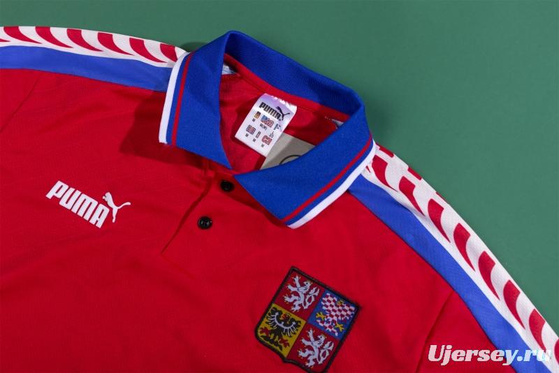 Retro 1996 Czech Republic Home Soccer Jersey