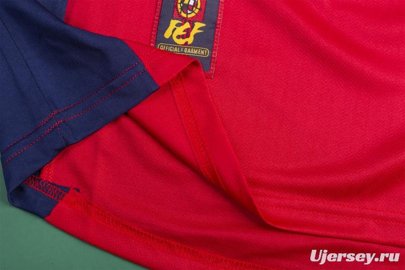 Retro 1998 Spain Home Soccer Jersey