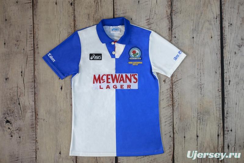 Retro 94/96 Blackburn Rovers Home Soccer Jersey