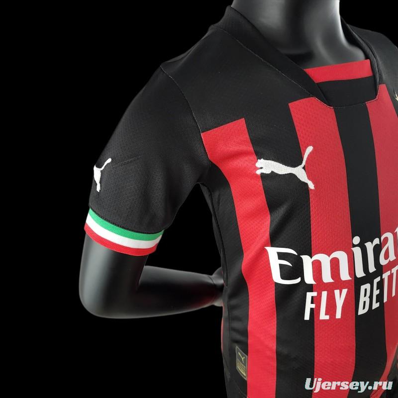 22/23 Kids AC Milan Home SIZE16-28 Soccer Jersey