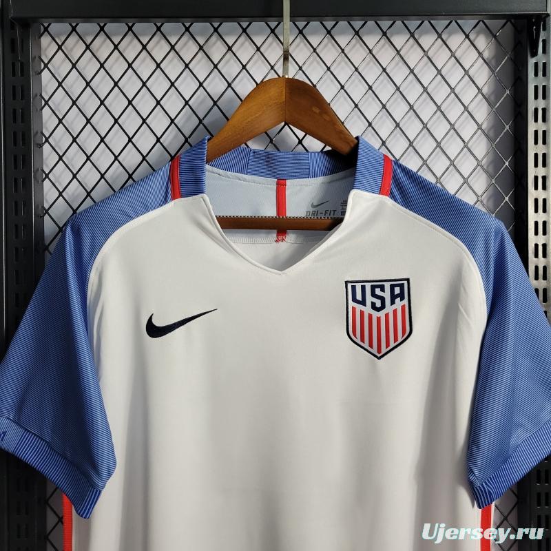 Retro 2019 USA Home Soccer Jersey