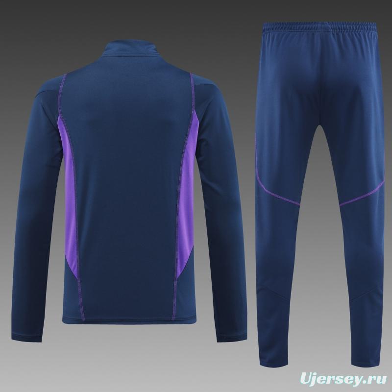 2022 Argentina Navy Half Zipper Tracksuit