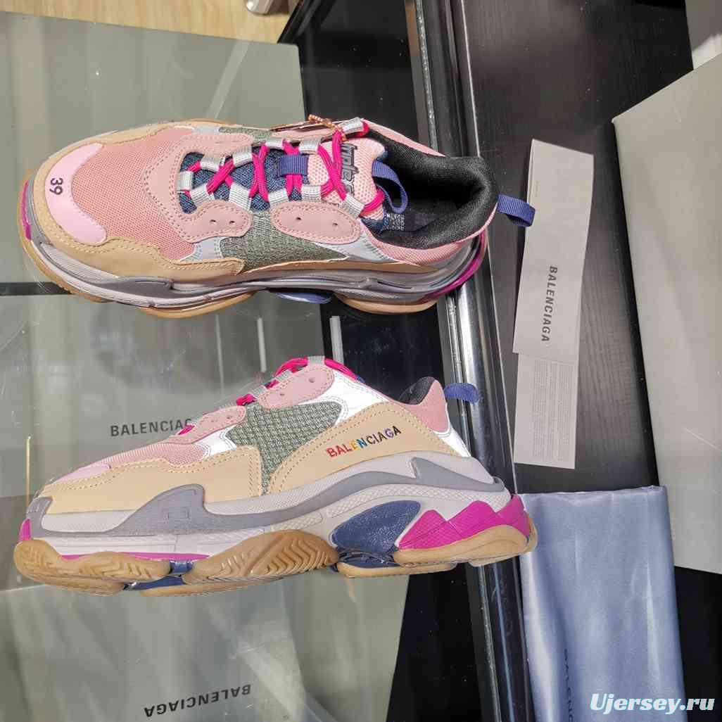 Men/Women Balenciaga Triple S Sneaker khaki/Pink Item Ab5580330