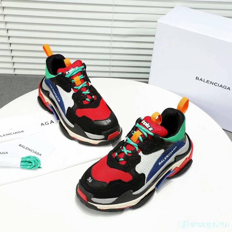 Men/Women Balenciaga Triple S Black/Red/White Sneaker Item 6380400