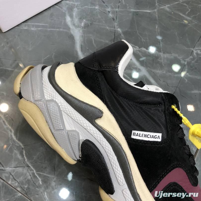 Men/Women Balenciaga Triple S Sneaker Black/Purple Item 6380340