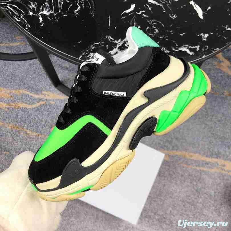 Men Balenciaga Triple-S 2 Black/Green Sneaker