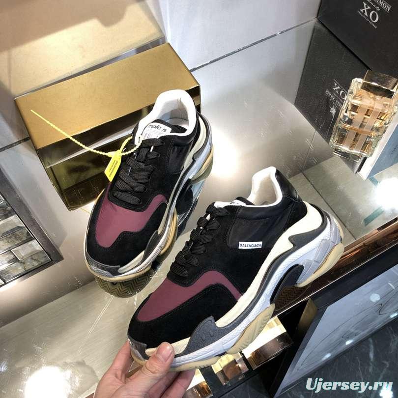 Men/Women Balenciaga Triple S Sneaker Black/Purple Item 6380340