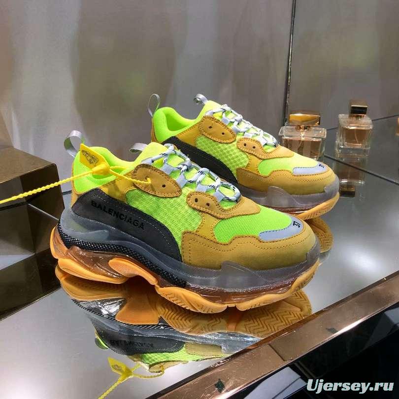 Men/Women Balenciaga Triple S MutiColor Clear Sole Green/Brown Sneaker  Item 6380380