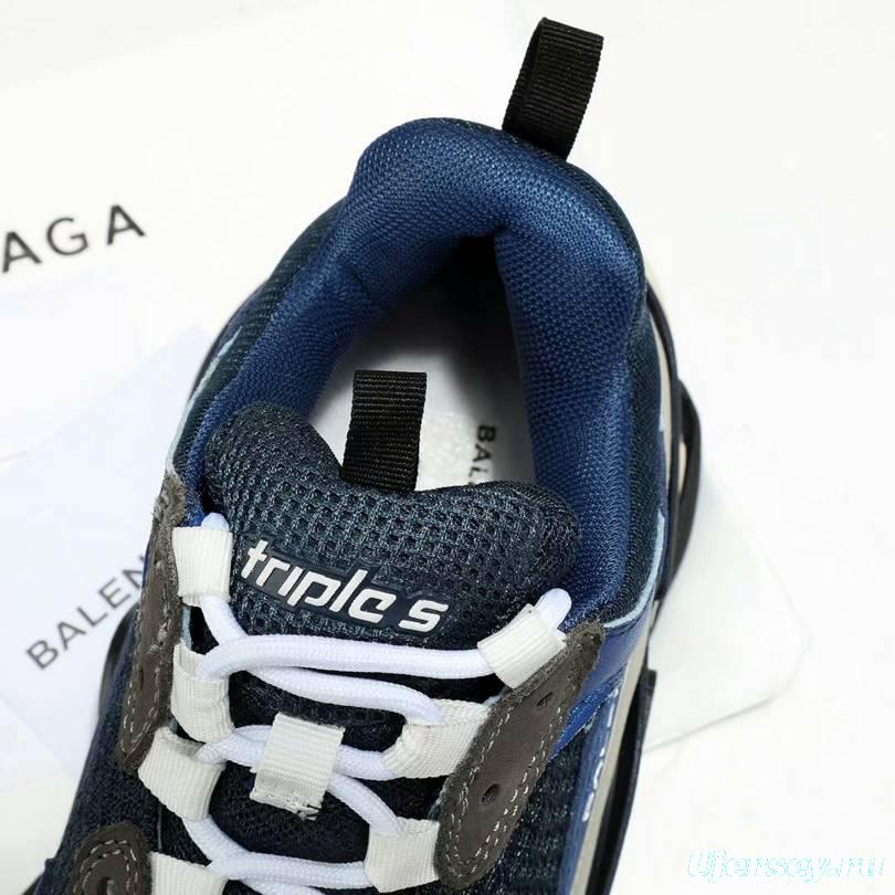 Men/Women Balenciaga Triple-S Sneaker Navy Item 6380340