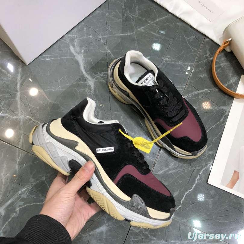 Men/Women Balenciaga Triple S Sneaker Black/Purple Item 6380340