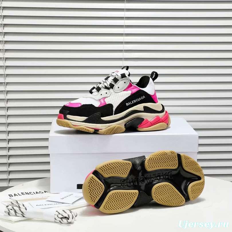 Men/Women Balenciaga Triple S  Sneaker Pink/Black/White