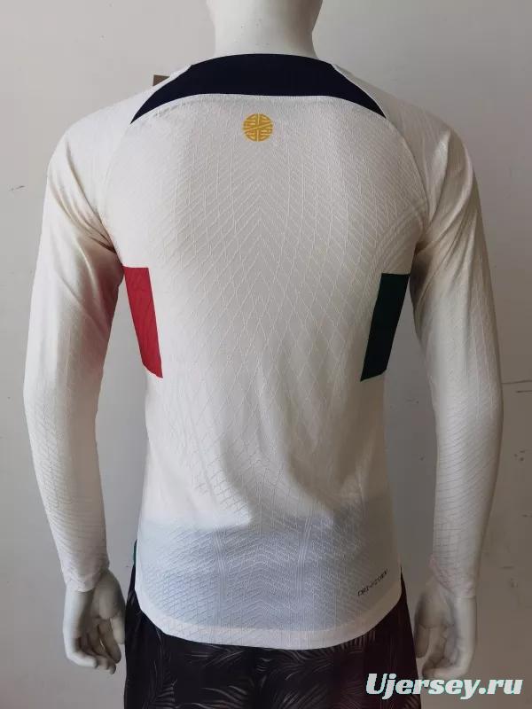 Player Version 2022 Portugal Away Long Sleeve Jersey