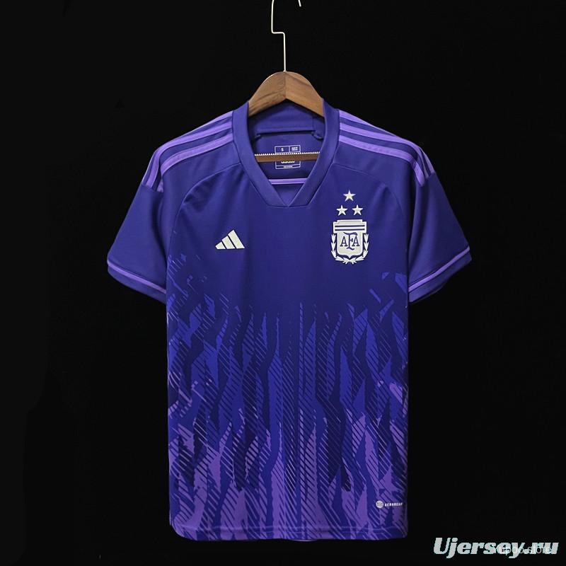 3 Stars 2022 Argentina Away Jersey